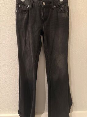 Free people Women’s Black raw hems  mini flare Jeans